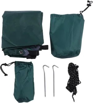 Camping Tarp, Camping Canopy Multifunctional Quadrangle Sunscreen Waterproof Tent Tarp Outdoor Hammock Tent for Camping Outdoor Beach(Dark Green)