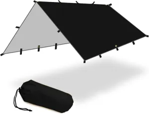 Camping Tarp, Shelter Rain Tarp, Camping Canopy, Reusable Grounding Sheets, Weatherproof and Water-Resistant, Tent Groundsheet, Ideal for Backpacking, Picnic, Climbing Use (30 * 20 * 7)