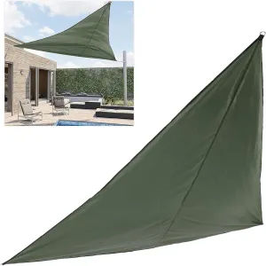 Camping Tarp Waterproof, Triangle Sun Shade Camping Traveling Awning, Backpacking Tarp Shelter Rain Tarp, Tent Canopy Waterproof Sunproof Multifunctional Camping Tarp(OD Green)