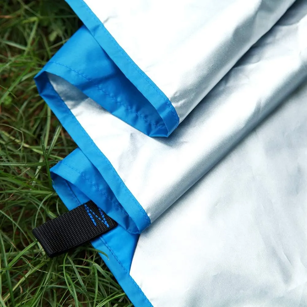 Camping tarp with Poles Rain Fly Tent Tarp 3m x 3m Lightweight Camping Shelter Hiking Tent Tarpaulin