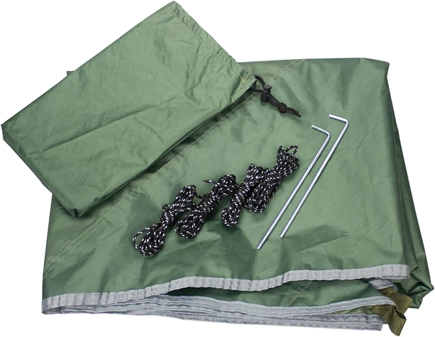 Camping Tarp,Rhombus Waterproof Tarp Tent Shade Outdoor Camping Hammock Garden Silver Coated Awning Canopy Sunshade Ultralight 340 * 260cm (Color : Army Green, Size : 340 * 260cm)