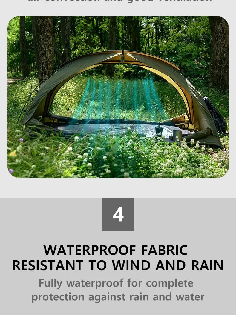 Camping Tent 1 to 2 Person, Backpacking Tent Waterproof & Windproof, Ultralight Instant Tent for Camping, Hiking, Outdoor,Lightweight for Adults Kids Scouts Easy Setup