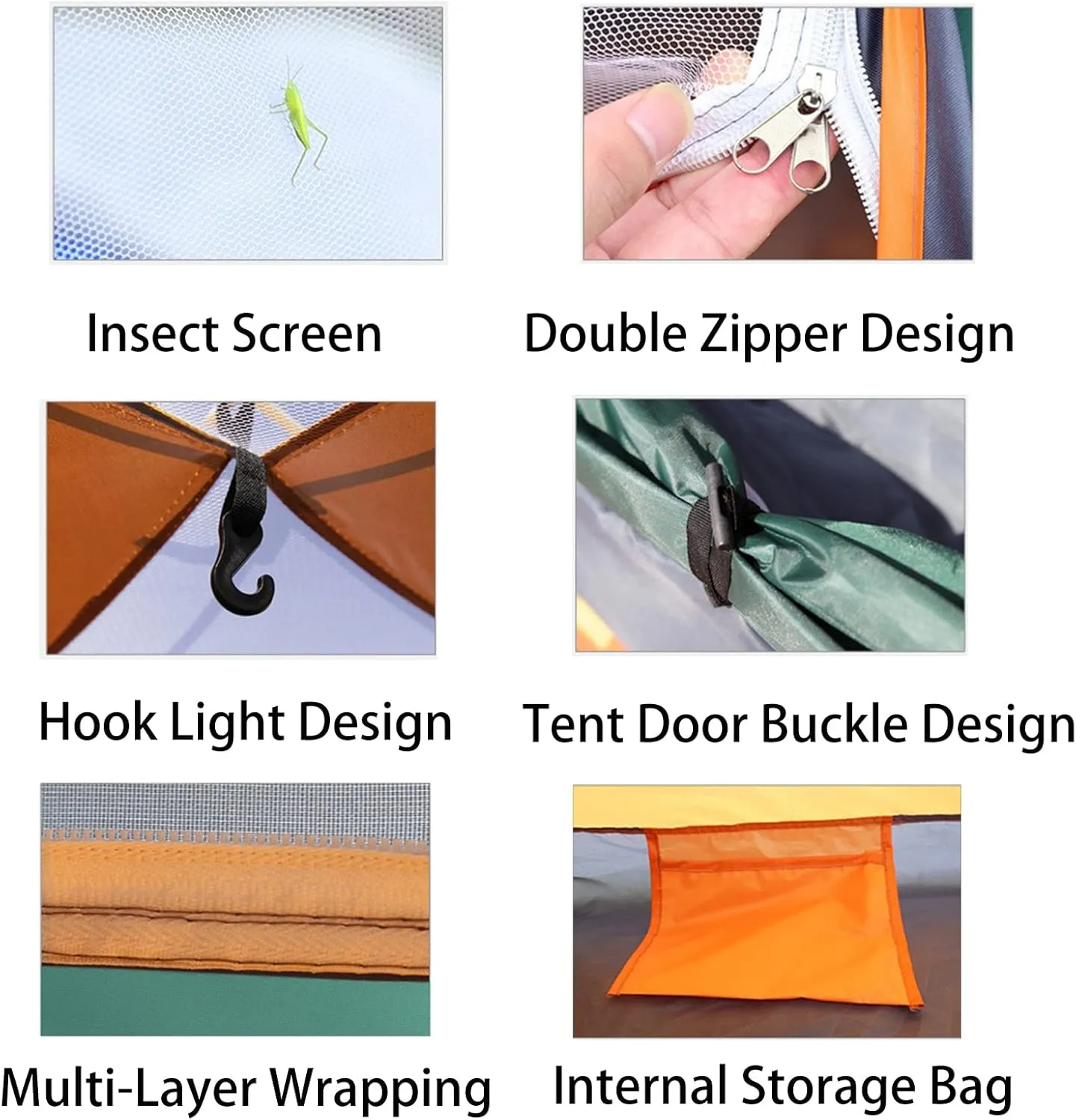 Camping Tent 3-5 Person - Family Dome Waterproof Backpack Tents with Top Rainfly, Ultralight Easy Set Up Small Tents with Carry Bag for 4 Season Hiking Glamping Beach Outdoor