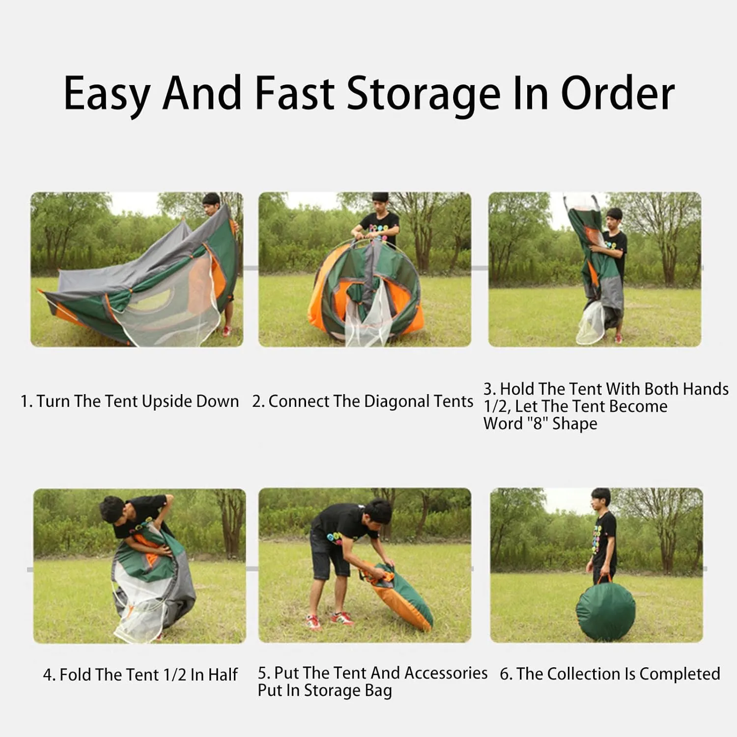 Camping Tent 3-5 Person - Family Dome Waterproof Backpack Tents with Top Rainfly, Ultralight Easy Set Up Small Tents with Carry Bag for 4 Season Hiking Glamping Beach Outdoor
