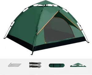 Camping Tent 3 Person, Instant Pop Up Tent Portable Dome Tents for Camping, Waterproof Windproof UV Backpacking Tent, for Trekking, Camping, Beach, Adventure, Sleepovers