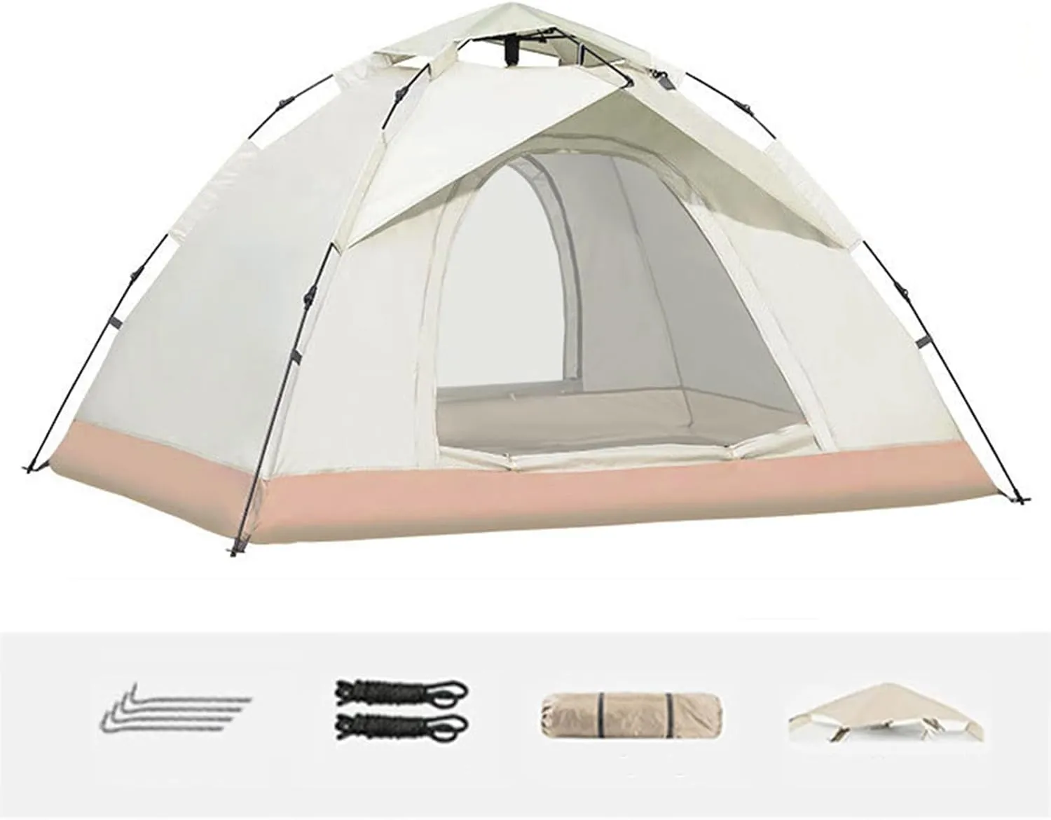Camping Tent 3 Person, Instant Pop Up Tent Portable Dome Tents for Camping, Waterproof Windproof UV Backpacking Tent, for Trekking, Camping, Beach, Adventure, Sleepovers