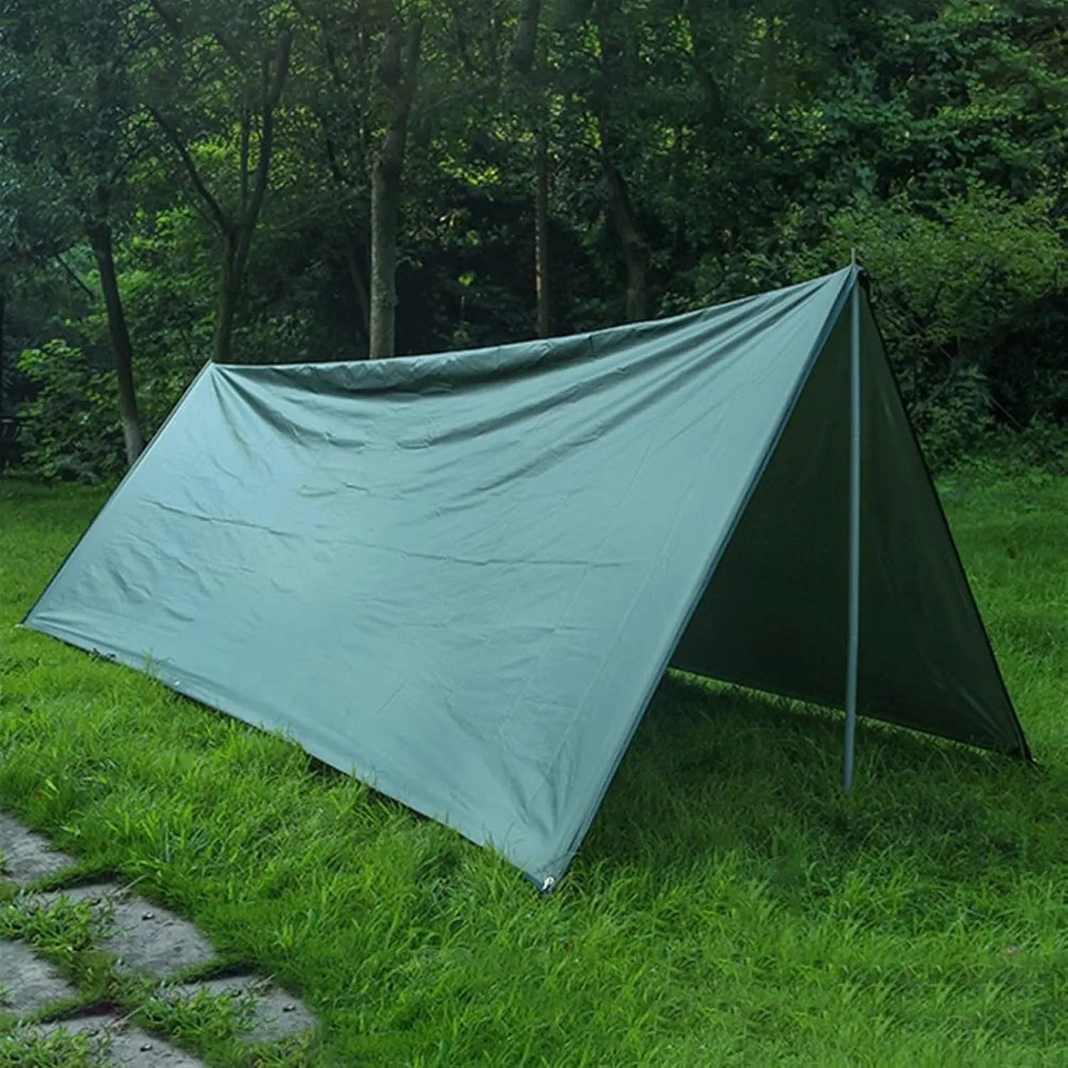 Camping Tent 3x4m Awning Waterproof Tarpaulin Tent Shade Ultra Light Garden Canopy Shade Outdoor Camping Hammock Rainfly Beach Awning (Color : 2, Size