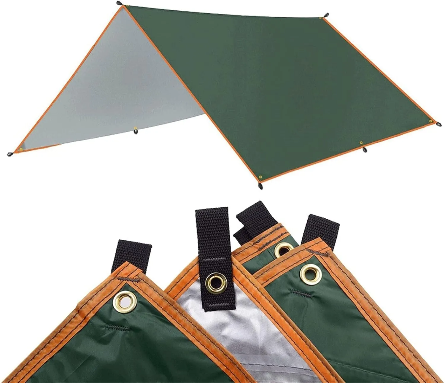 Camping Tent Awning Waterproof Tarpaulin Tent Shade Ultralight Garden Canopy Shade Outdoor Camping Hammock Travel Beach Awning (Color : 3, Size : 3x5m