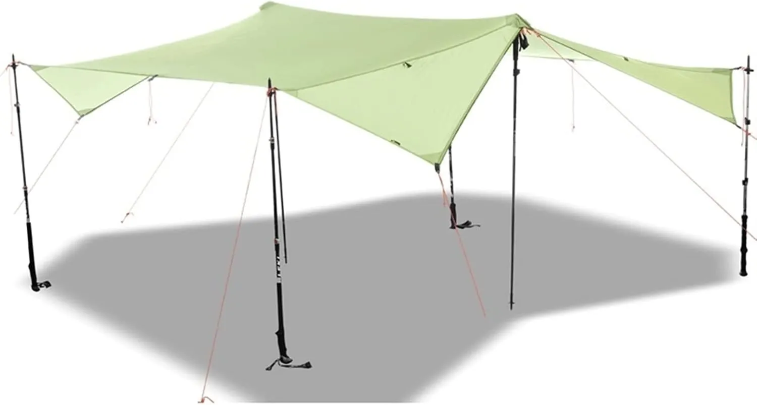 Camping Tent Double Side Silicon Coated 20D Nylon Ultra Light Awning Oudoor Rainfly Shelter Camping Tarp