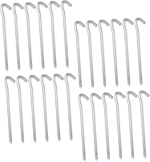 Camping Tent Stakes 30pc Heavy Duty Aluminum Alloy Ground Pegs Tent Spikes for Beach Lawn Pull Design