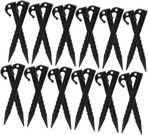 Camping Tent Stakes 40pcs Plastic Ground Stakes for Tent Tarp Quick Installation Safe Practical Essential for Outdoor