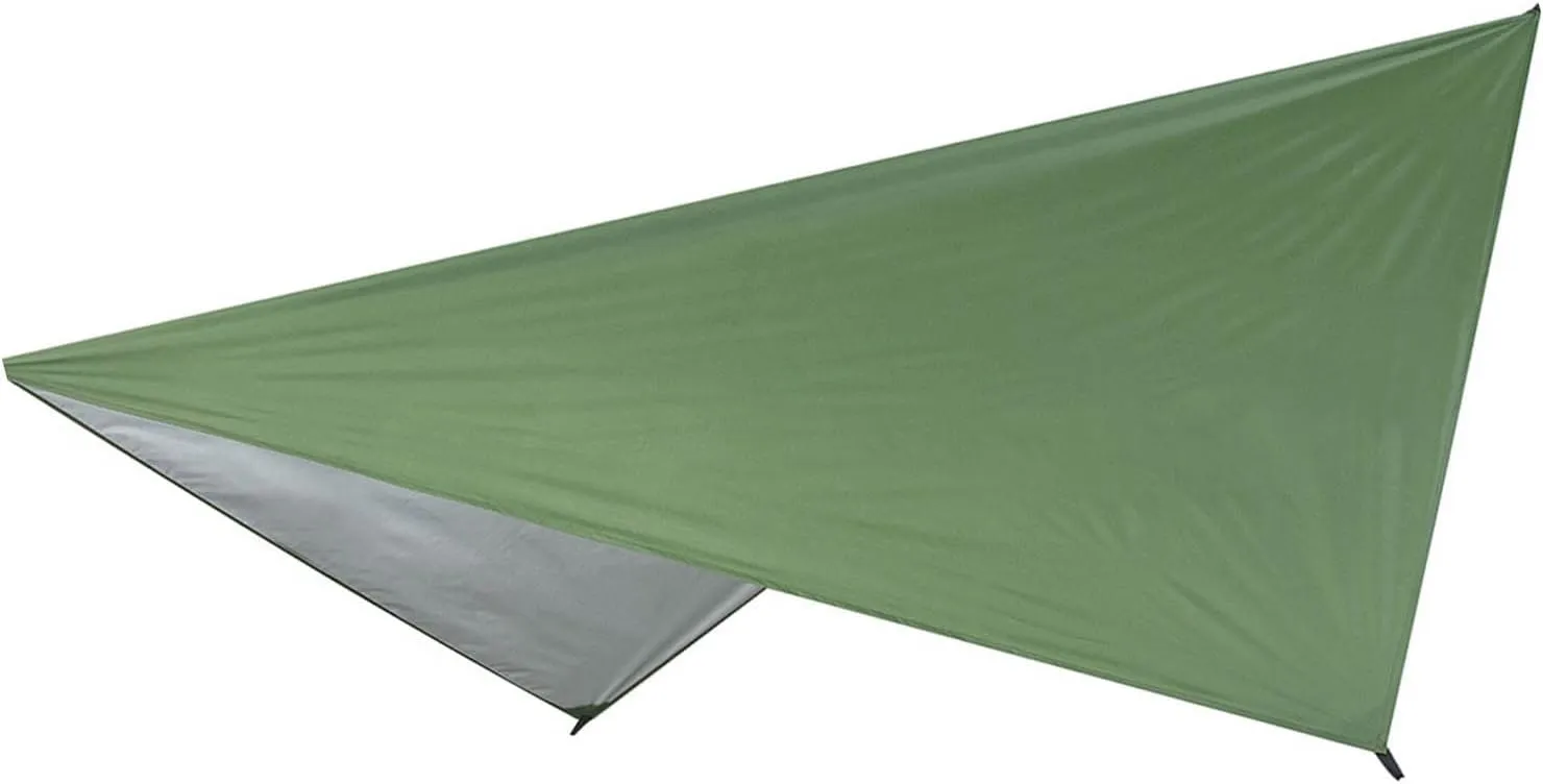 Camping Tent Tarp, Waterproof Sunproof Tent Canopy, Lightweight Hammock Sun Shelter Shade Tent Tarp Awning Canopy, Portable Family Beach Tent Sun Shade Canopy for(230x140CM-Silvery Green)