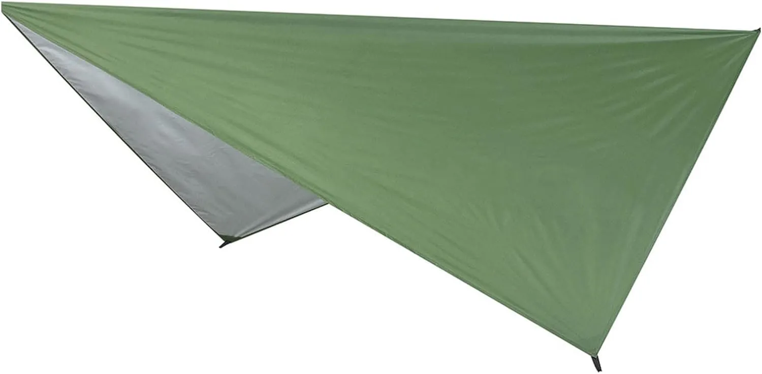 Camping Tent Tarp, Waterproof Sunproof Tent Canopy, Lightweight Hammock Sun Shelter Shade Tent Tarp Awning Canopy, Portable Family Beach Tent Sun Shade Canopy for(230x140CM-Silvery Green)