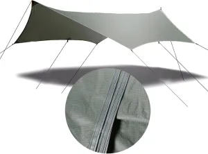 Camping Tent Ultralight Tarpaulin Nylon Silicone Coated Outdoor Camping Tent Butterfly Shape Tarpaulin (1 One Size)
