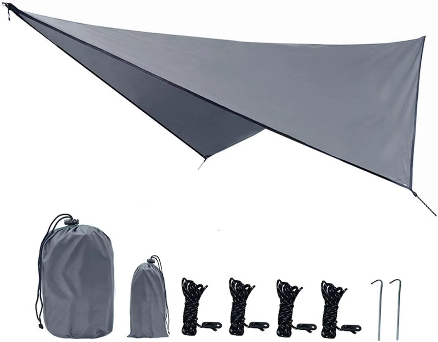 Camping Tent Waterproof Tarpaulin Tent Shade Outdoor Camping Hammock Rainfly Garden Awning Awning Ultralight (Color : 1, Size : ONE Size) (1 One Size)