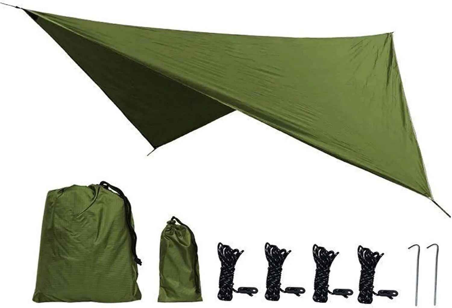 Camping Tent Waterproof Tarpaulin Tent Shade Outdoor Camping Hammock Rainproof Garden Awning Canopy Shade Ultralight Diamond/Hexagon (Color : 2, Size