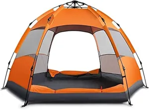 Camping Tents Shelters Ultra Large Pop Up Camping Tent for 5 to 7 Person | Automatic Opening Hexangular Hydraulic Double Layer Tent | Trekking and Camping