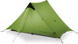 Camping Tents,2022 New 2 Person Ultralight Camping Tent 3 Season Professional 15d Rodless Tent (Color : Green 2P, Size : 3 Season)