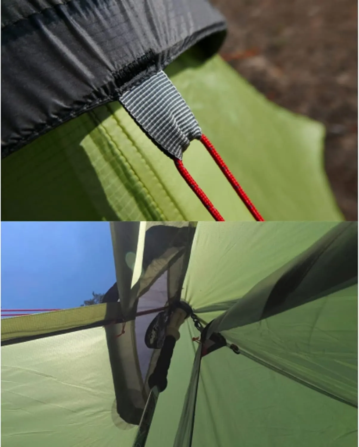 Camping Tents,2022 New 2 Person Ultralight Camping Tent 3 Season Professional 15d Rodless Tent (Color : Green 2P, Size : 3 Season)