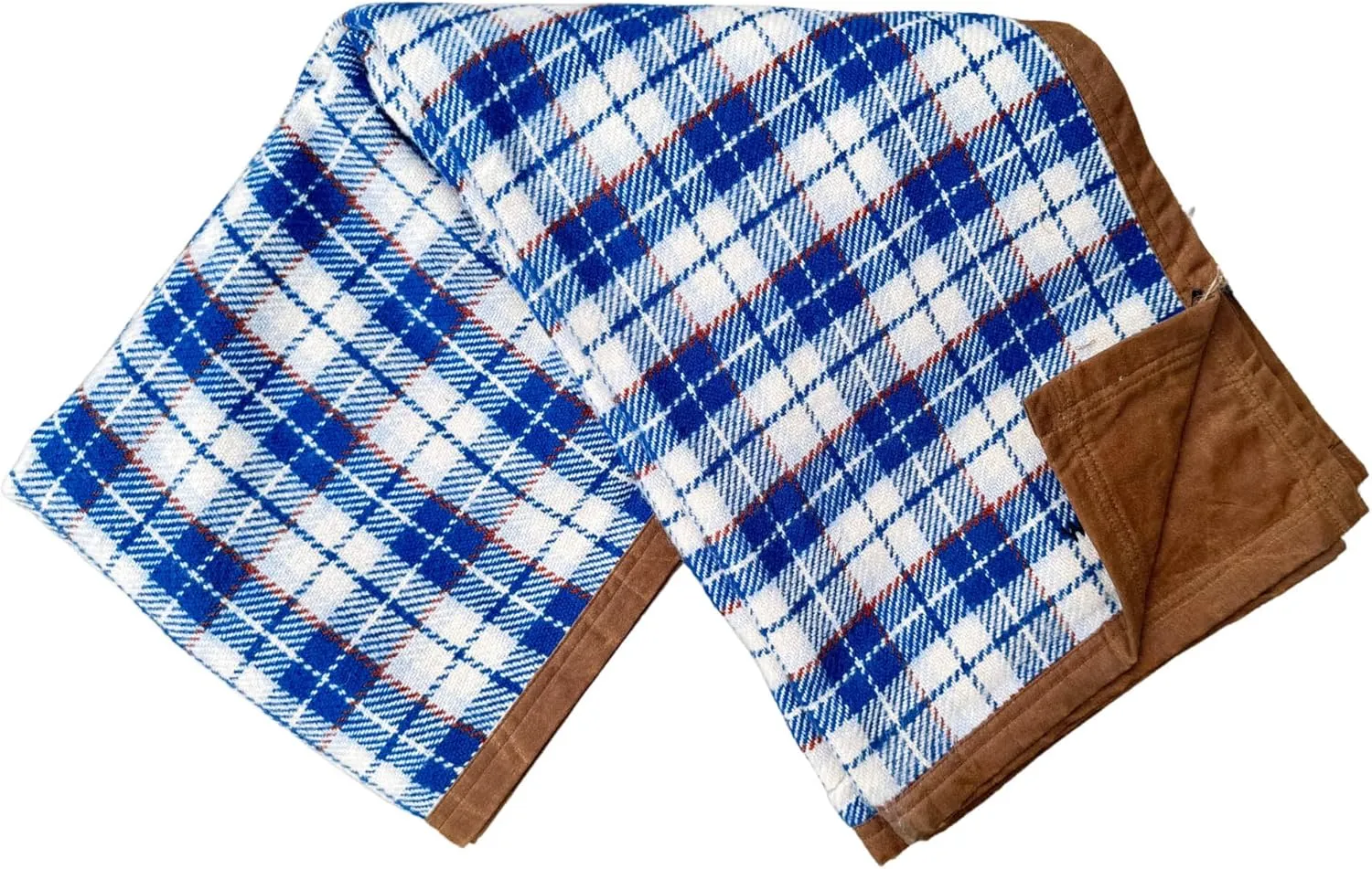 Canvas Camp Blanket – Waterproof Outdoor Blanket, Waxed Canvas with Water Repellent Backing, Bushcraft & Campfire Friendly, Ideal for Camping, Hiking, Beach, Picnic & Festivals (Blue/White, Regular)