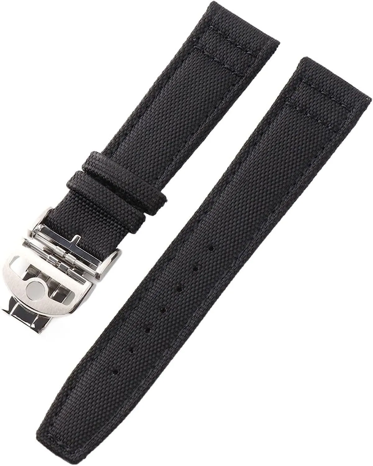 Canvas Leather Watchband for IWC Watch strap with Deployment Folding Buckle Correa de reloj Nylon Bracelet Accessories Parts