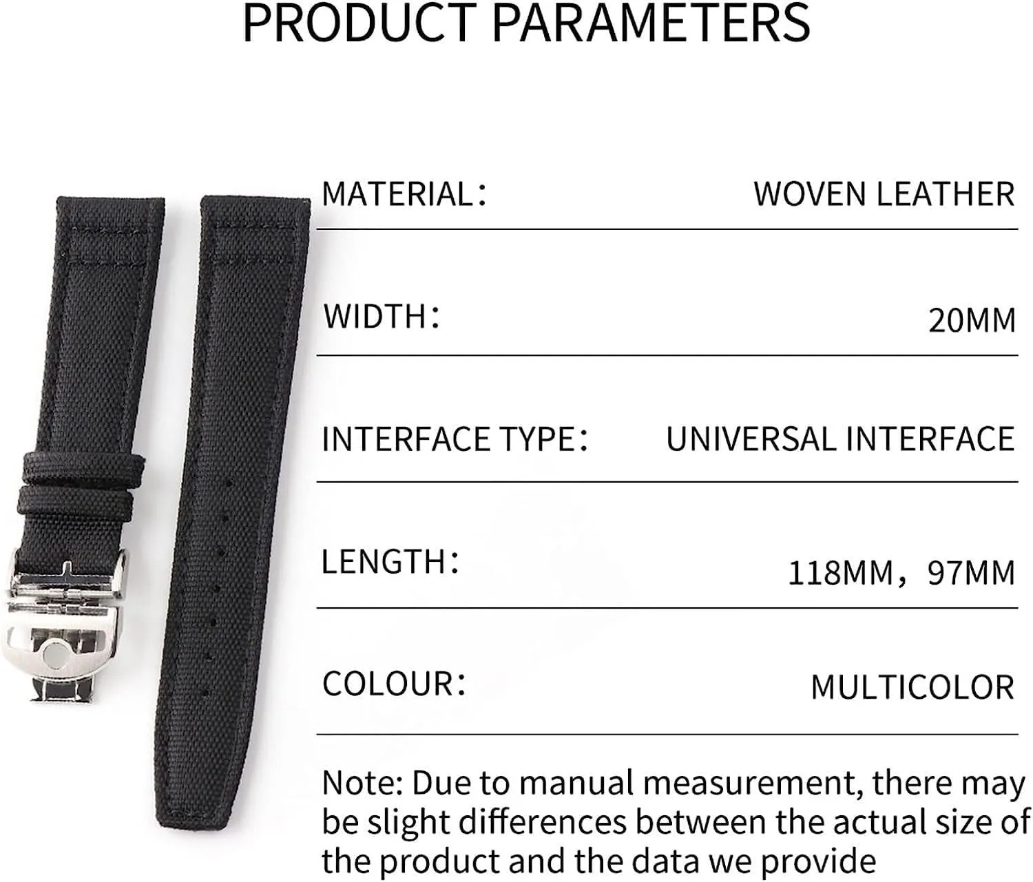 Canvas Leather Watchband for IWC Watch strap with Deployment Folding Buckle Correa de reloj Nylon Bracelet Accessories Parts