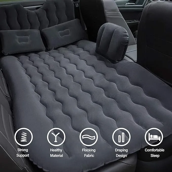Car Air Mattress Back Seat for Jeep Compass,Double Side Flocking Car Bed Portable Air Mattress Car Sleeping Mattress Car Accessories Cars Camping Bed,Off White