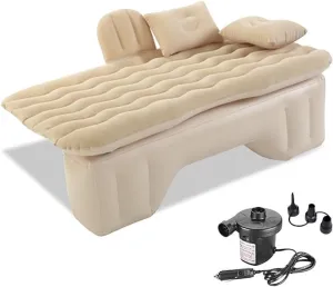 Car Air Mattress Back Seat for Jeep Compass,Double Side Flocking Car Bed Portable Air Mattress Car Sleeping Mattress Car Accessories Cars Camping Bed,Off White