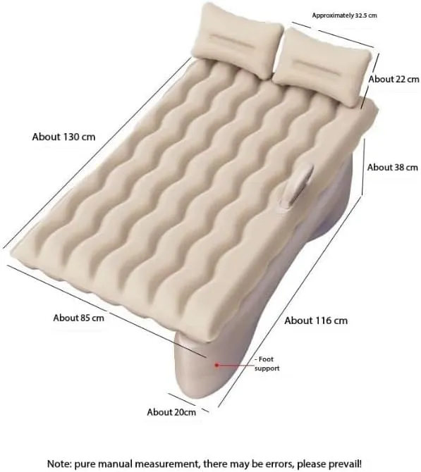 Car Air Mattress Back Seat for Jeep Compass,Double Side Flocking Car Bed Portable Air Mattress Car Sleeping Mattress Car Accessories Cars Camping Bed,Off White