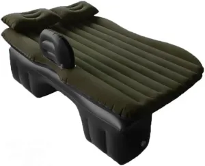 Car Air Mattress for Chevrolet Corvette 2000–2004, Inflatable Back Seat Sleeping Pad with Pump & 2 Pillows, Folding Portable Camping Bed for Travel& Road Trips,Black