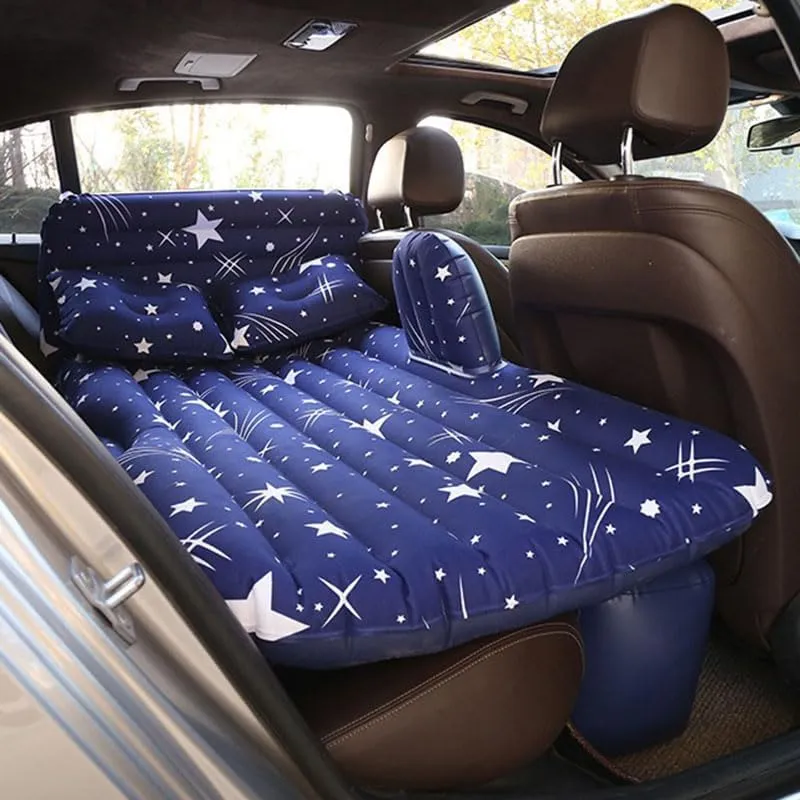 Car Air Mattress for Honda VE-1 2018-2024, Inflatable Back Seat Sleeping Pad with Pump & 2 Pillows, Folding Portable Camping Bed for Travel& Road Trips,Blue