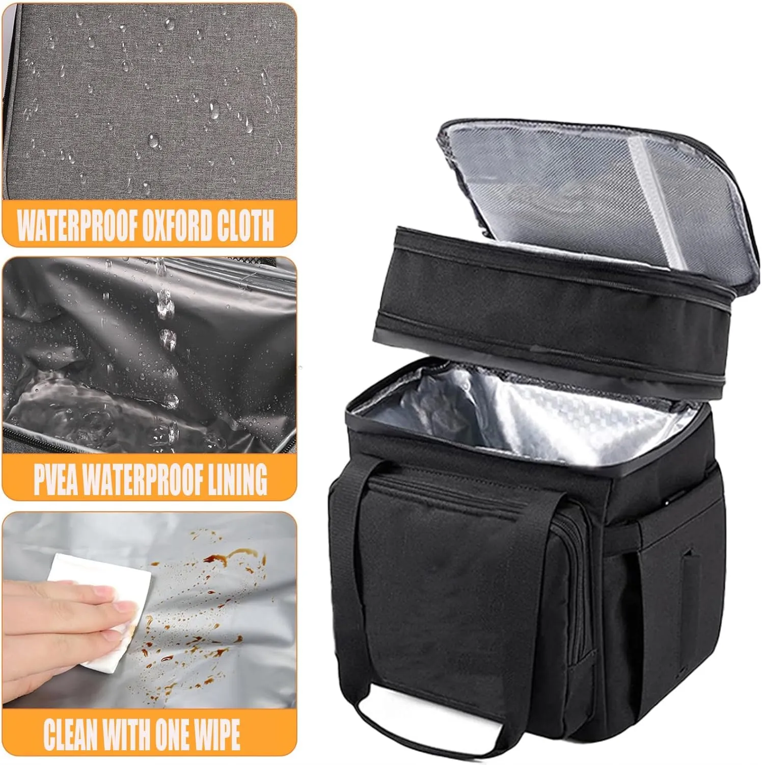 Car Camping Coolers for Jeep Avenger/Cherokee/Compass/Concept/Gladiator/Meridian, Leak Proof Cooler, Portable Lightweight Ice Chest Box, Compartments Waterproof Insulated Bag