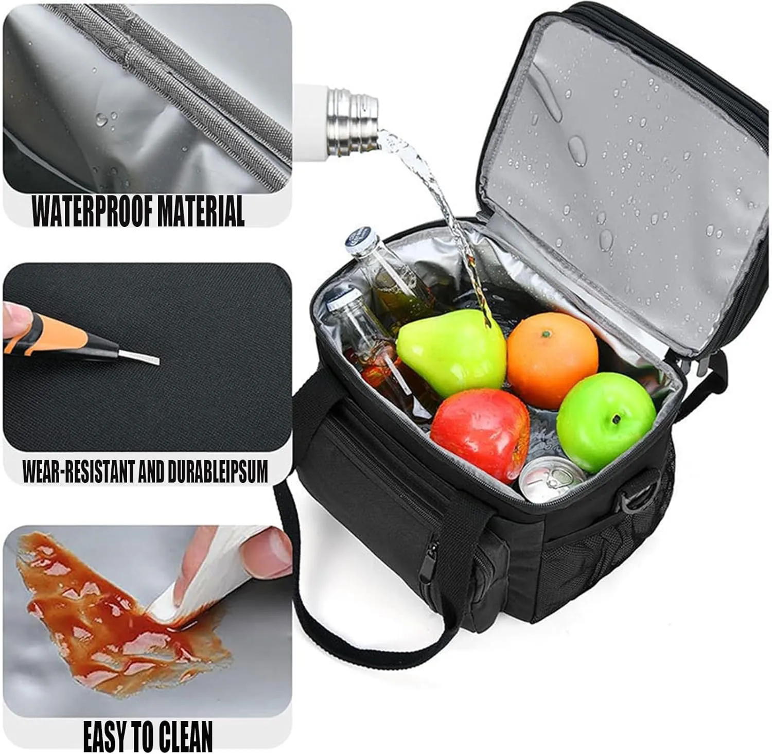 Car Camping Coolers for Jeep Avenger/Cherokee/Compass/Concept/Gladiator/Meridian, Leak Proof Cooler, Portable Lightweight Ice Chest Box, Compartments Waterproof Insulated Bag