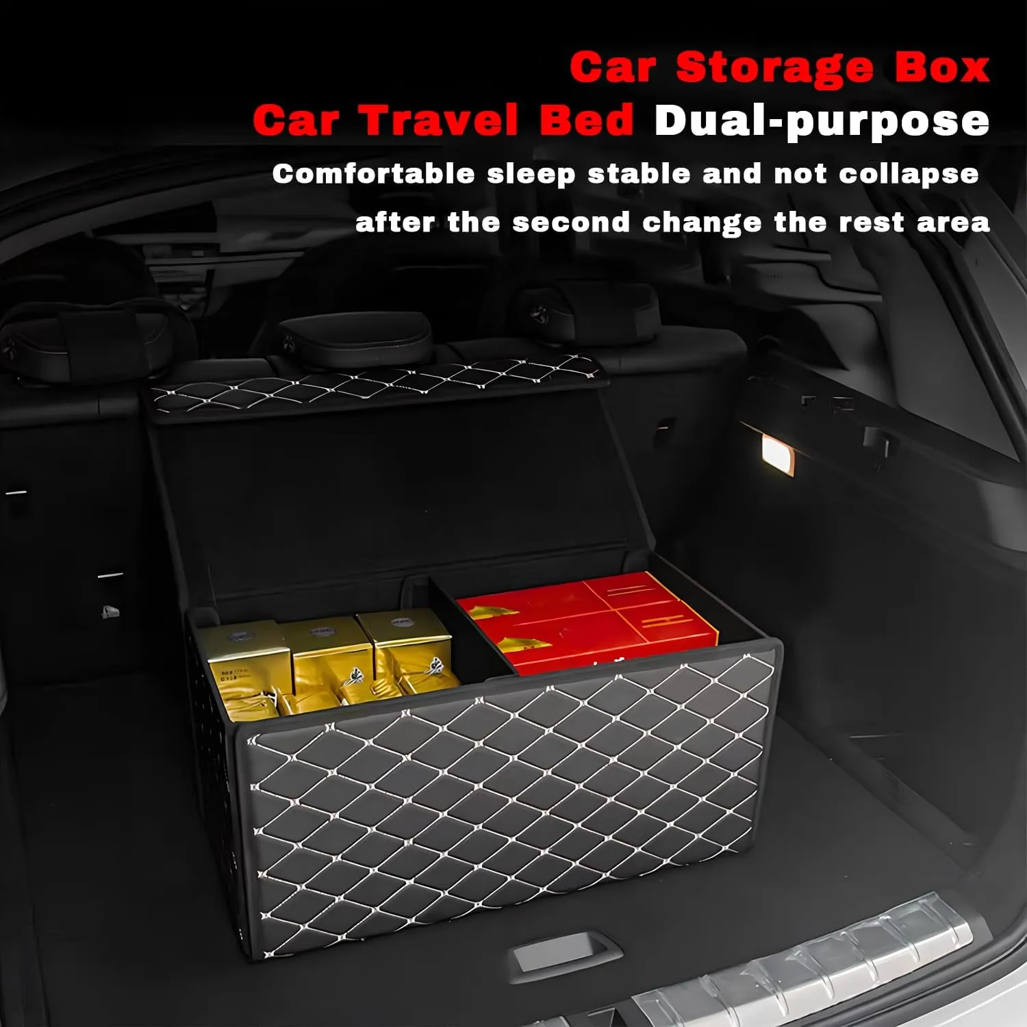 Car Mattress for Jeep New Compass - Custom Fit,Leather Heavy-Duty Waterproof Outdoor Back Seat Rest Bed Non Inflatable Storage Box Double-Sided Folding, for Jeep New Compass 2017