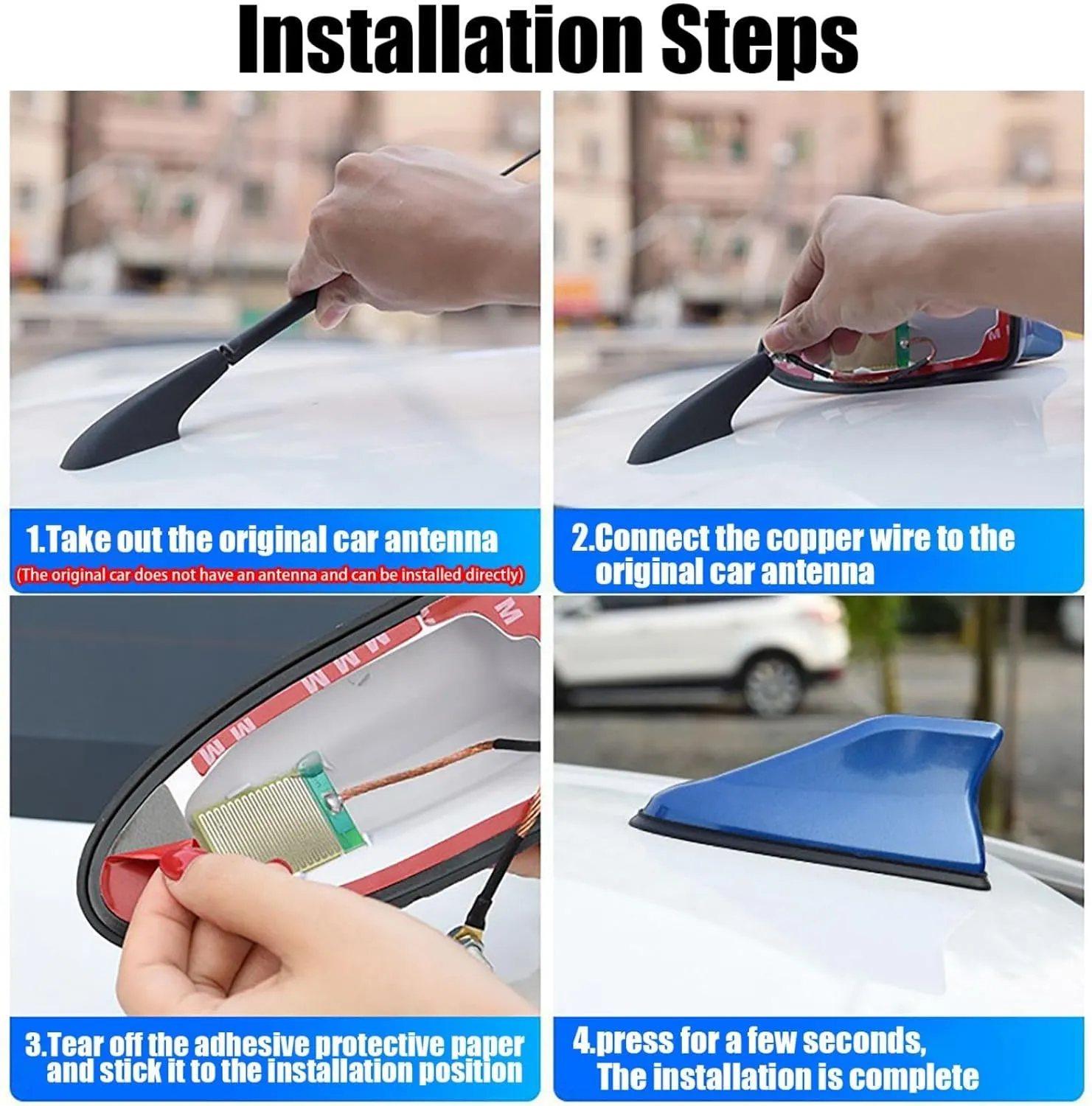 Car Shark Fin Aerial Antenna for Jeep Compass for Renegade 2017-2022 2023 2024 Roof Enhanced Signal Aerials Mast Waterproof