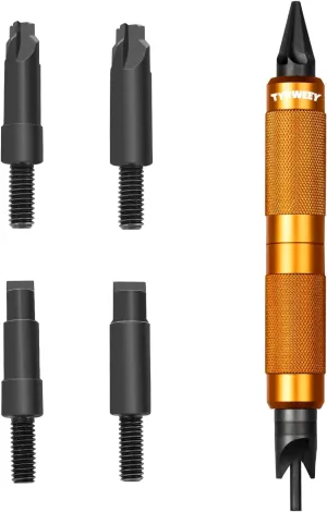 Case Prep Multitool, Case Chamfer Deburring Tools for Reloading, Primer Pocket Reamers and Cleaners for Removing Crimps (Orange)