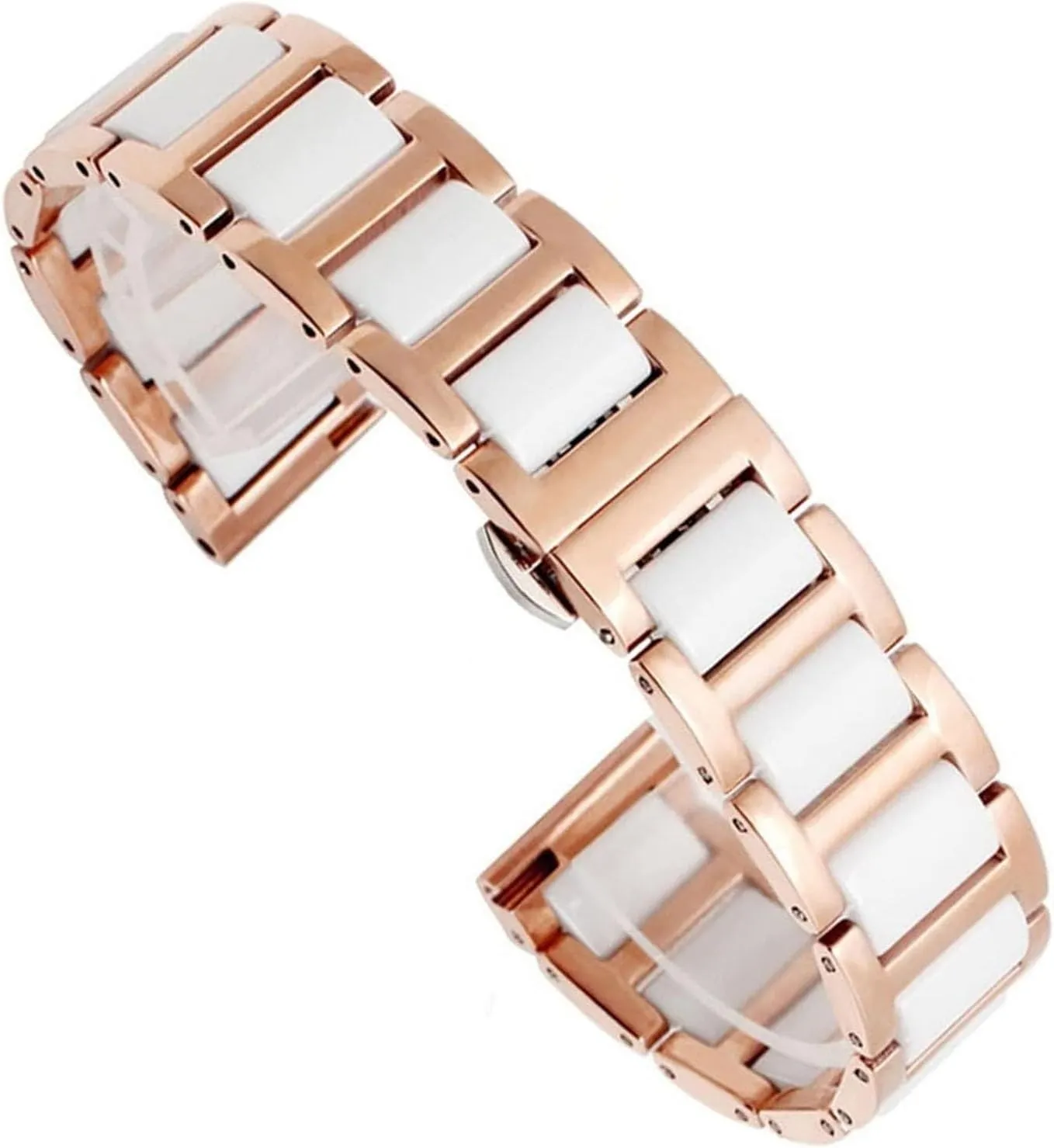 Ceramic Bracelet Stainless Steel Combination watchband for Women Man Strap Fashion Wristwatch Band