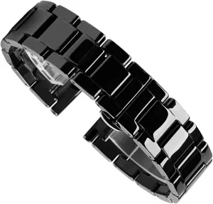 Ceramic Bracelet Stainless Steel Combination watchband for Women Man Strap Fashion Wristwatch Band
