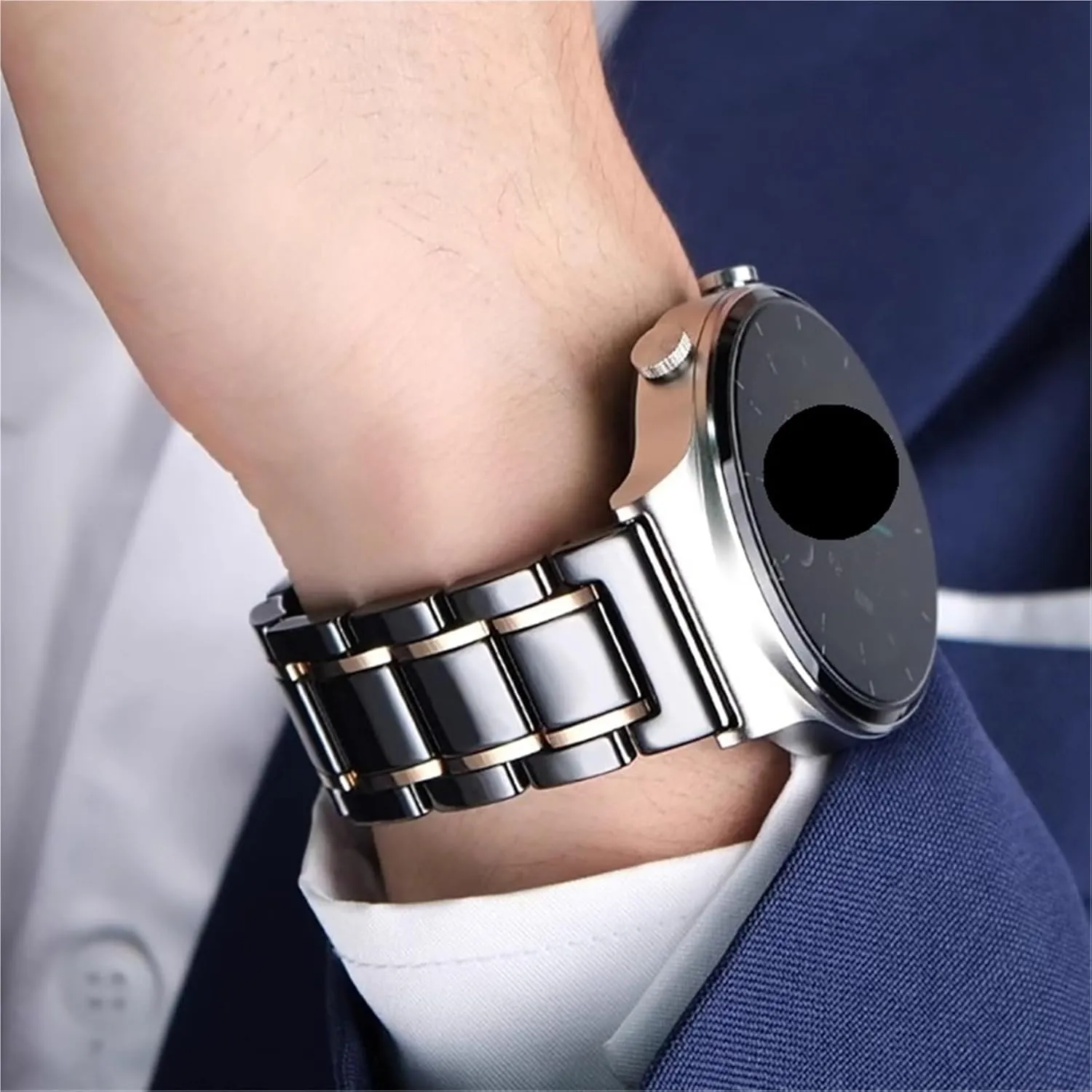 Ceramics Stainless Steel Watch Strap Bracelet Links Removable Replacement Bands Men Women Universal Band