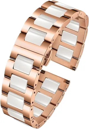 Ceramics Stainless Steel Watch Strap Bracelet Links Removable Replacement Bands Men Women Universal Band