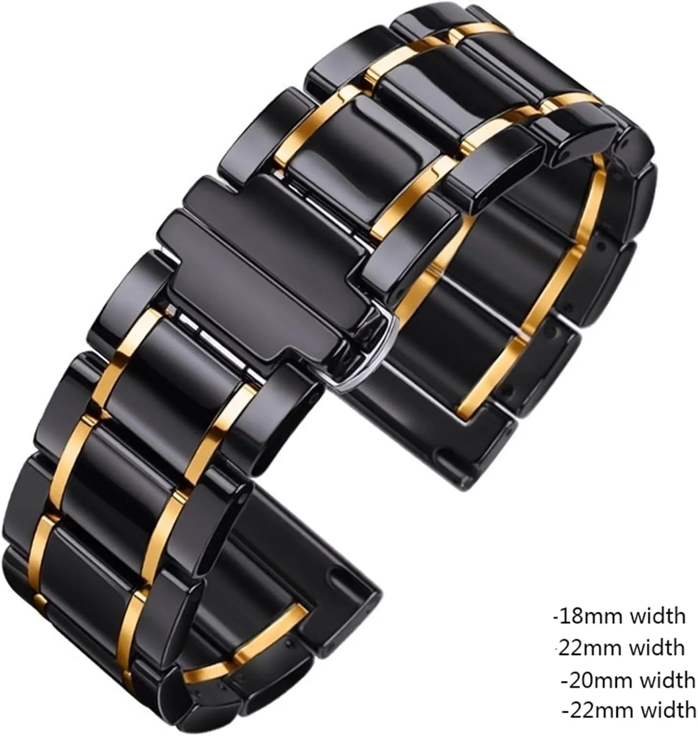 Ceramics Stainless Steel Watch Strap Bracelet Links Removable Replacement Bands Men Women Universal Band
