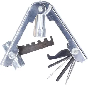 Chainsaw Multi Tool Foldaway Pocket Hardware Hand Operated Tools with 13mm, 16mm, 17mm, and 19mm Sockets for Chain Saw Replacement and Maintenance