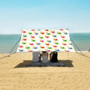 Children Colorful Pacifiers Beach Camping Tent Sun Shelter for Whole Family, Beach Shade Canopy with UPF50  UV Protection,Easy Set Up and Carry,Outdoor Shade for Trips, Fishing, Backyard Fun Pi