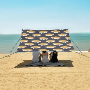 Chocolate Sandwich Biscuits Beach Camping Tent Sun Shelter for Whole Family, Beach Shade Canopy with UPF50  UV Protection,Easy Set Up and Carry,Outdoor Shade for Trips, Fishing, Backyard Fun Pi