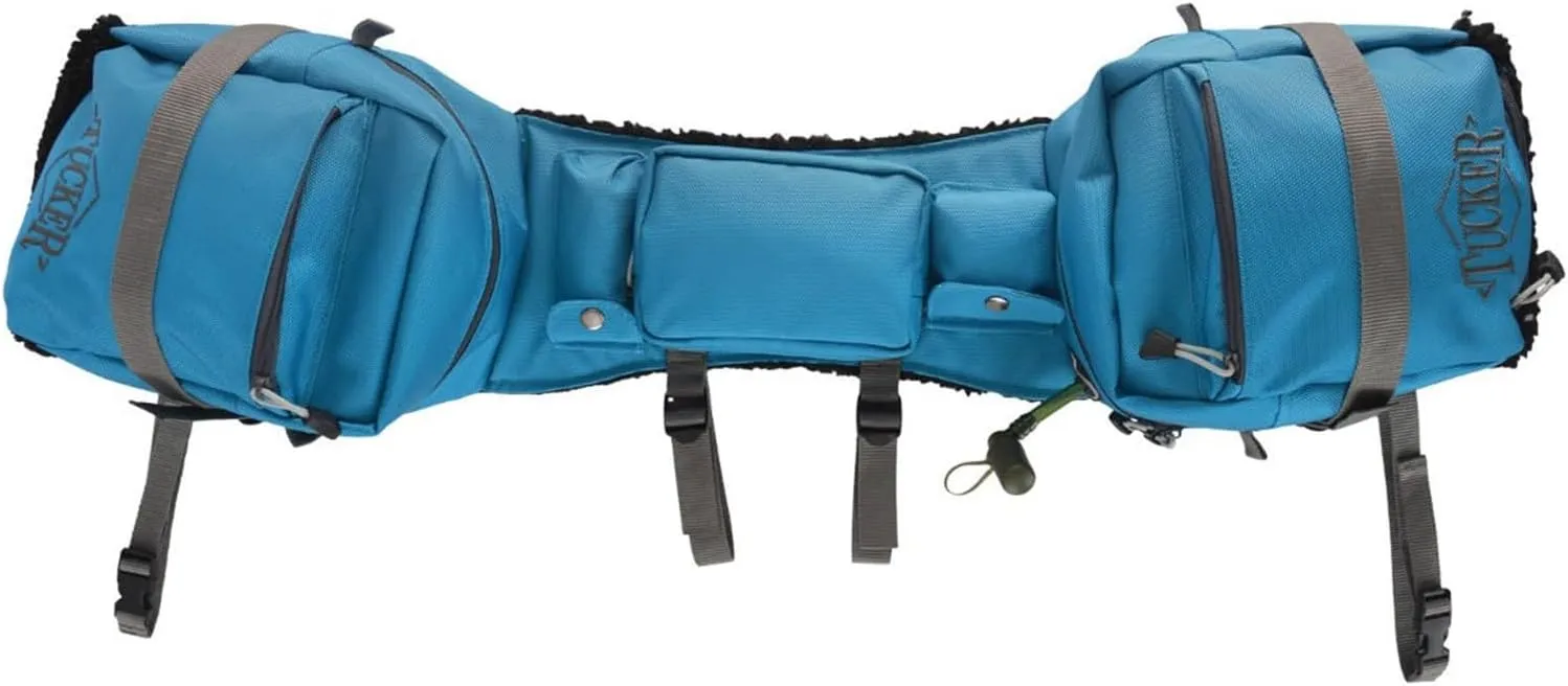 Circle Y Tucker Adventurer Durable Water-Resistant Contoured Horseback Riding Gear Saddle Pommel Bag w/Foam Padded Base, Insulated Padding, Fleece Lining, 3-Liter Water Bladder, Rain Cover Included