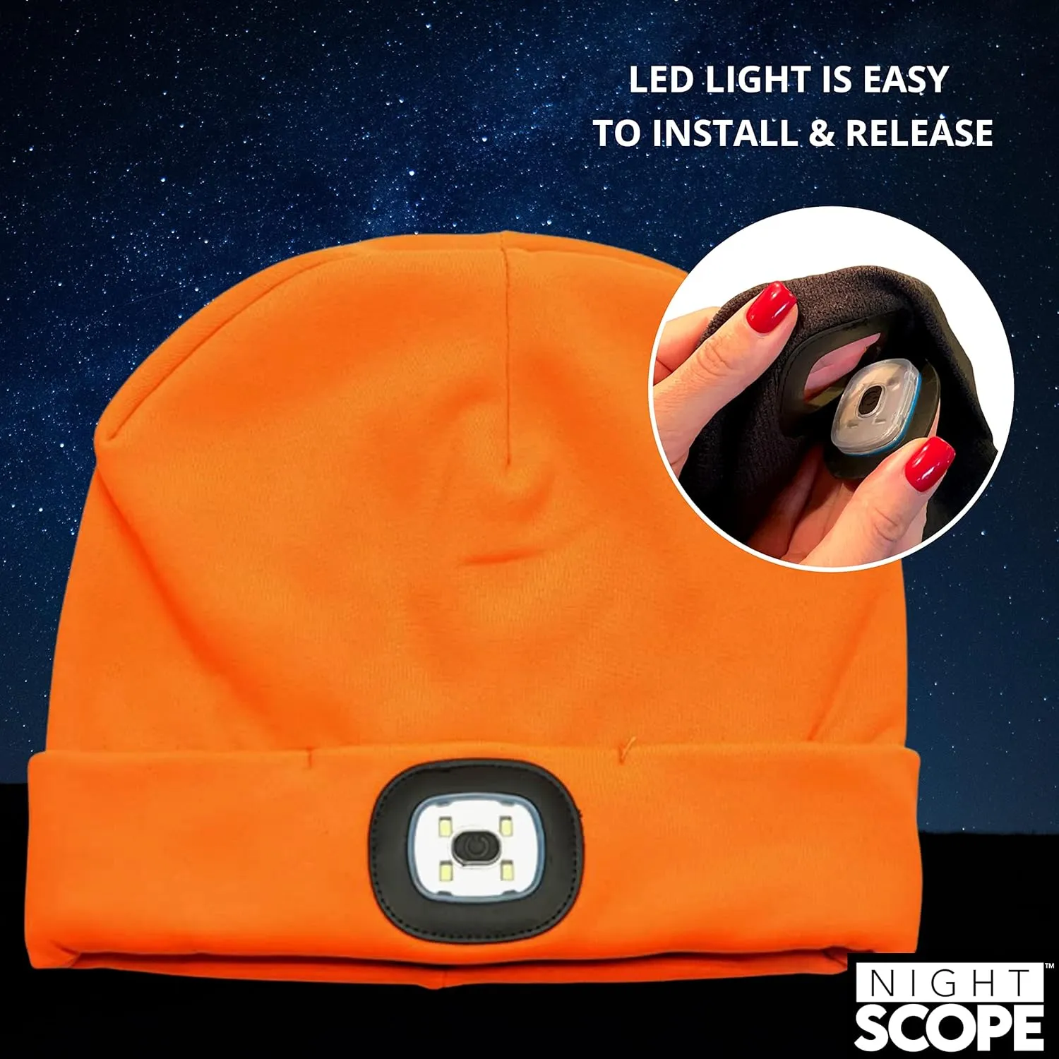 Classic Rechargeable LED Warm Knit Beanie Head Light Hat Headlamp for Outdoor Activities