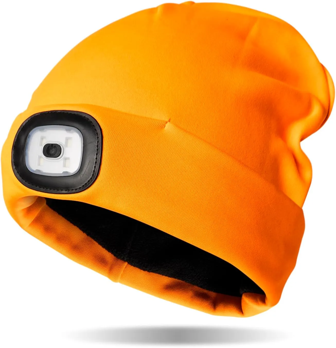 Classic Rechargeable LED Warm Knit Beanie Head Light Hat Headlamp for Outdoor Activities