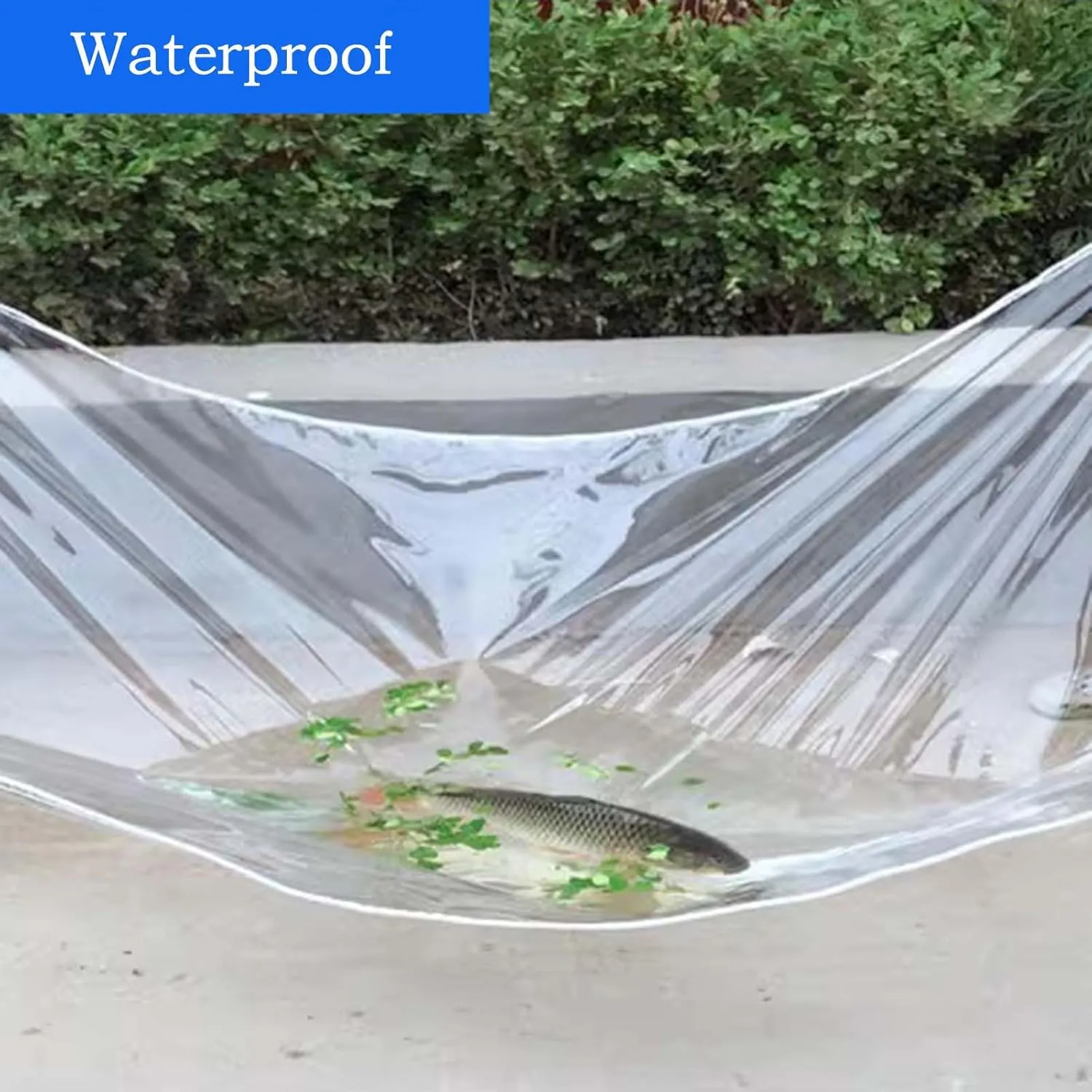 Clear PVC Tarp Heavy Duty Transparent Tarpaulin 3.9x4.9ft, Transparent Tarp Waterproof with Eyelets, Tarpaulin Transparent Thick, for Plants Gardens