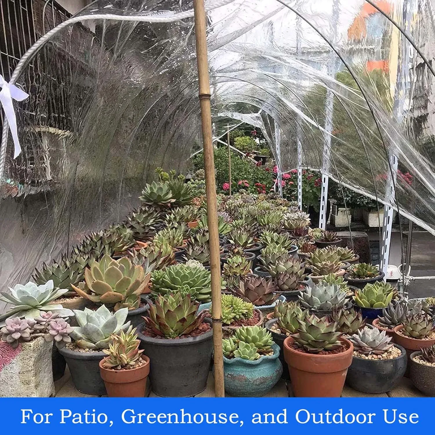 Clear PVC Tarp Heavy Duty Transparent Tarpaulin 3.9x4.9ft, Transparent Tarp Waterproof with Eyelets, Tarpaulin Transparent Thick, for Plants Gardens