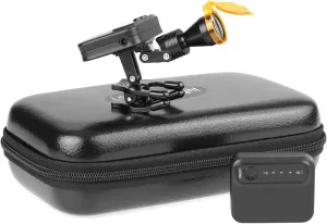 Clip-on Type 5W LED Headlight Magnetic Chuck Design Adjustable Brightness Headlamp with Extra Batteries for Loupe